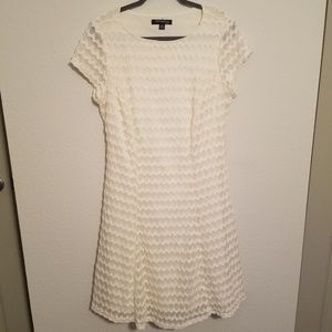 Sharagano Cream Lace Dress